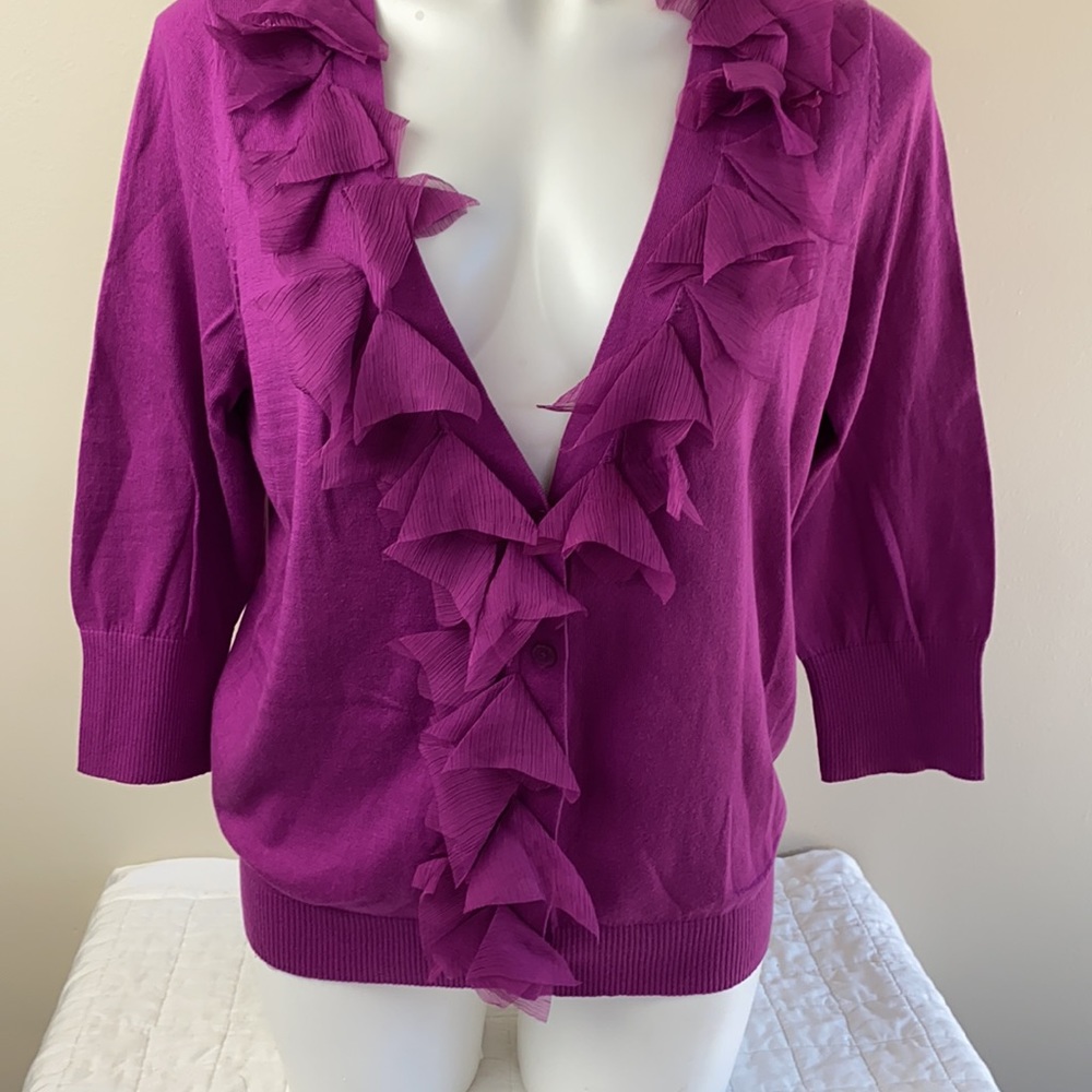 Lane Bryant Ruffled Cardigan - Picture 3 of 15
